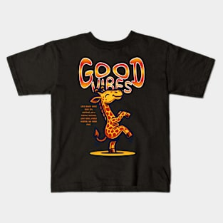 Good Vibes Giraffe Kids T-Shirt